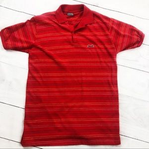 Le Tigre Vintage Polo Tee Shirt Red Large Men’s L